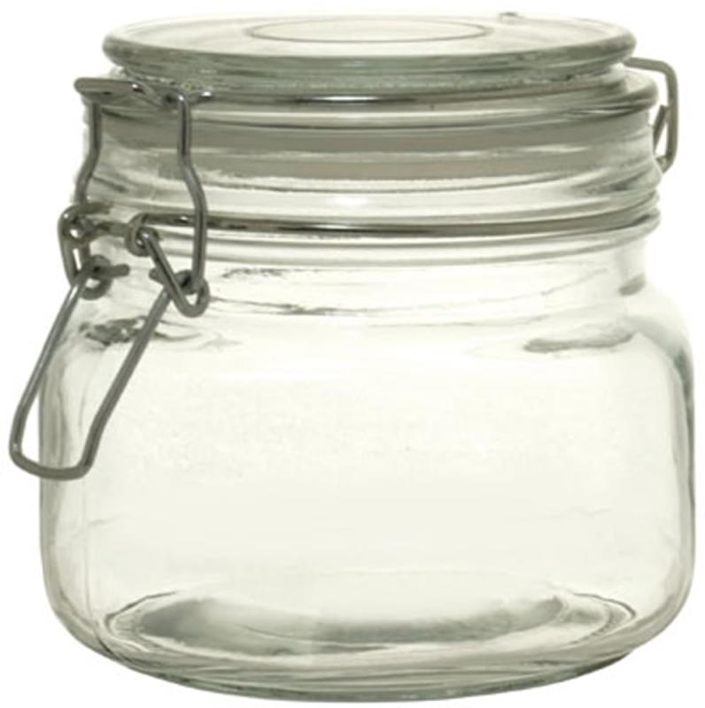 リビング ミニ密閉ボトル 保存容器 0.6L ガラス キャニスター 310015