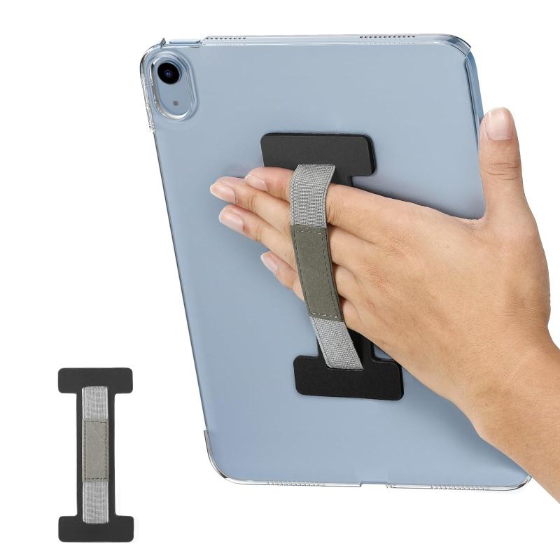 携帯ストラップ トストラップ スマホ タブレット 落下防止 ゴム製 高弾力 片手操作 手の疲れ防止 ホールド感 iPad Kindle Fire 対応・中心を自然に支え、片手操作時の手の疲れや端末の落下を防止・メイン素材：高い弾力性を備えたゴム・貼り付け部分：強力な接着を使用・一度貼り付けると剥がしにくいため、端末に痕を付けよう保護ケースを装着してからの使用を推奨・粘着部分全長：約14cm・対応機種：iPad 第11世代(A16)、iPad 第1世代 1.9"、iPad Air/Pro 11インチ(M3/M2)、iPad Mini 第7/6/5/4/3/2/1世代、Kindle、Kindle Paperwhite 224&221&218、Fire7 222&219、Fire D 8 & 8 Plus 22、iPad 1 1.9、iPad 9/8/7 1.2、iPad 6th 9.7、iPad Air 5/4/3、iPad Pro 11 221/22/218、iPad Pro 1.5 217、iPad Pro 9.7 216、Fire D 1 第13/11世代、Kindle Scribe 1.2などの6～11インチタブレット・購入前にお手元の端末の寸法をご確認ください・端末に貼り付けて手を通すだけで重みを分散（利き手を問わず使用可能）・縦やナナメ対角線方向など好みの向きで貼り付け可能・片手での持ち上げに対応し、打ち合わせ時やあお向けで寝転がりながらの使用が可能