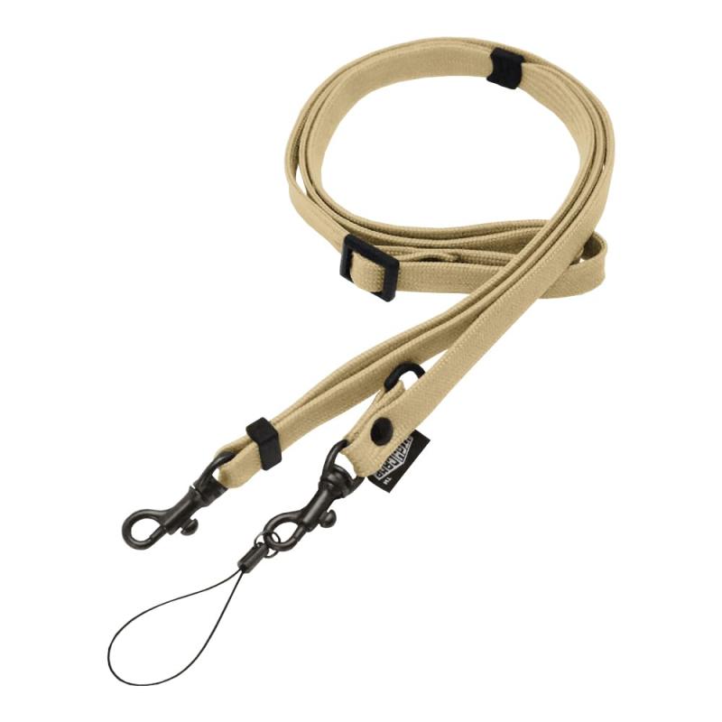 [HIGHCAMP] ハイキャンプ 2way ネック ストラップ 斜め掛け ショルダーストラップ 約70cm～約135cm 長さ調節可能 スマホ 携帯 落下防止 ネックストラップ 日本製