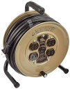 ハタヤ (HATAYA) コードリール 15m 2P 4個口コンセント 125V 15A 防塵シャッター付き 工場 アウトドア レジャー キャンプ JY-151