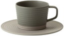 LIVING TALK cekitay いし カップ&ソーサー えん TSE003GR グレー φ15.5xH6.8cm(3)