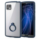 bloomelierで買える「エレコム AQUOS sense4/AQUOS sense5G/AQUOS sense4 lite/AQUOS sense4 basic ケース ハイブリッド 耐衝撃 TOUGHSLIM LITE フレームカラー リング付 ネイビー PM-S205TSL」の画像です。価格は1,994円になります。