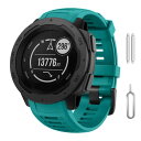WUWOCJ 22MM バンド適応 ガーミン Instinct/Instinct Tide/Instinct Tactical 交換ベルト 柔らかいシリコン スポーツバンド 防水防汗
