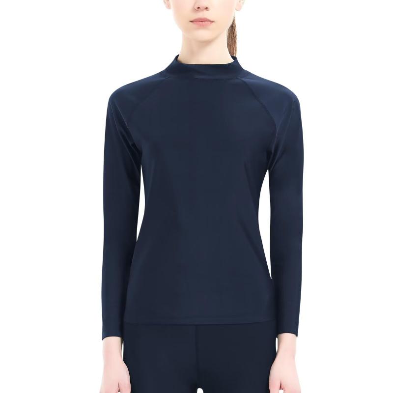 [Barifall] ラッシュガード レディース 長袖 ハイネック 水着 スイムウェア UVカット 吸汗速乾 接触冷感 水陸両用