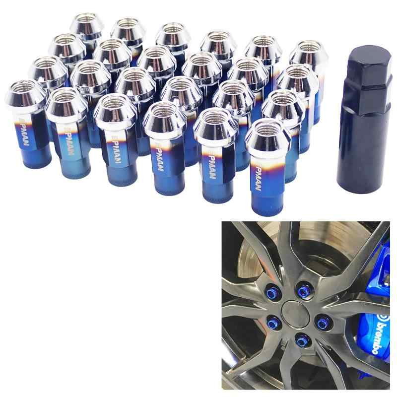 Wellvie classy ハイエース スチール ホイールナット M12×P1.5 チタンブルー 24個 ソケット付属 レーシ..