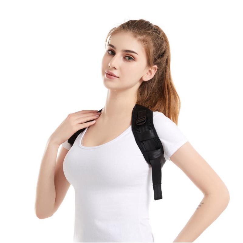 姿勢サポーター 男女兼用 キッズ 大人 姿勢ベルト 姿勢補正 猫背予防 背筋伸ばし 通気性 軽量 調整可能 ブラック