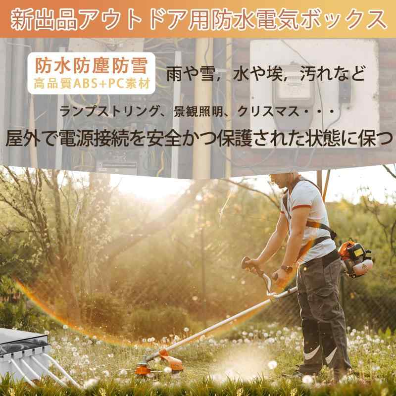 ISKALT 電気ボックス コンセントボックス ABS 防塵防水IP66 耐候性電気ボックス ヒンジ付きジャンクション ボックス グレー 防水屋 電源タップ収納 PC透明カバー付き 屋外 防水 ボ プラグ排水防