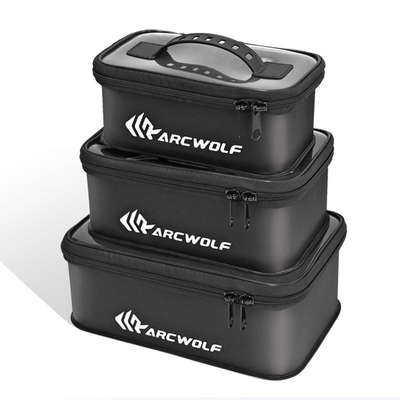 ARCWOLF タックルボックス 釣り マルチEVA タックルケース 3個セット バッカン 多機能 ソフトな持ち手 透明な上蓋 ルアーケース 持ち運び便利 ミニバッカン