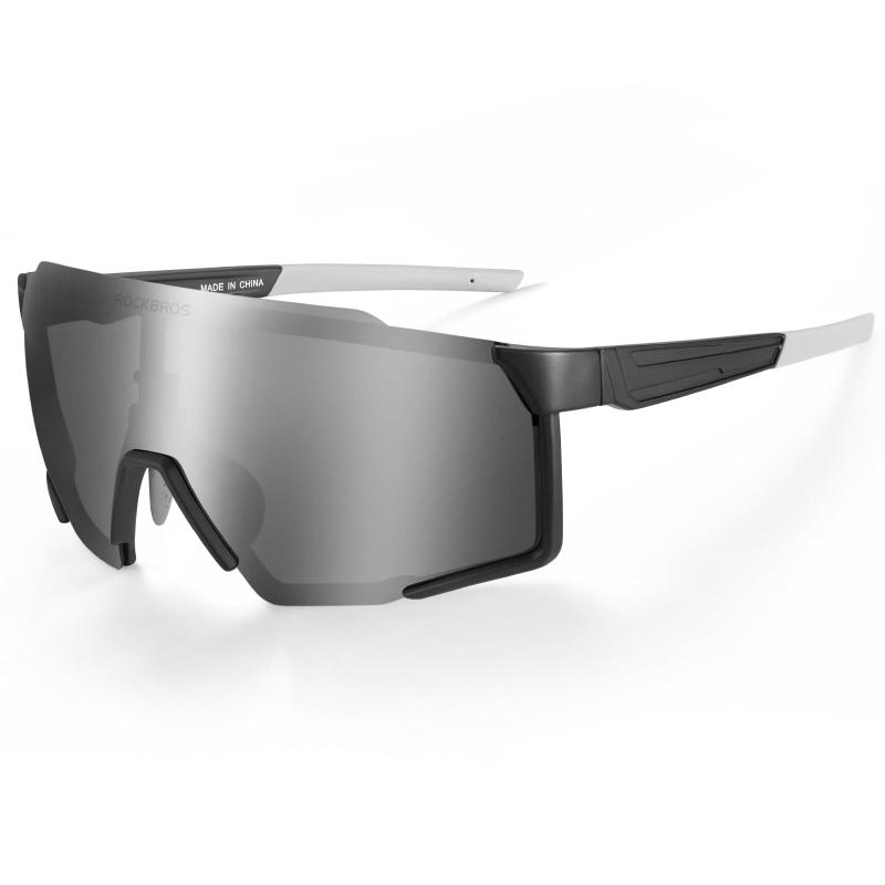 ROCKBROS(ロックブロス)サングラス 偏光 調光 スポーツサングラス 自転車 メガネ 超軽量 UV400 曇らない 防風 防砂 耐衝撃 クリア ロードバイク 登山 釣り ゴルフ ランニング テニス マラソン メ
