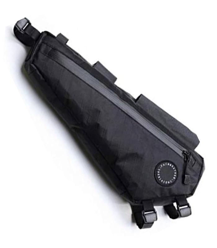 日本製 FAIRWEATHER フェアウェザー half frame bag ハーフ フレームバッグ 軽量 防水 自転車用 バイクパッキング フレーム取付型 ツーリング サイクリング 通勤通学 (ブラック/x-pac)