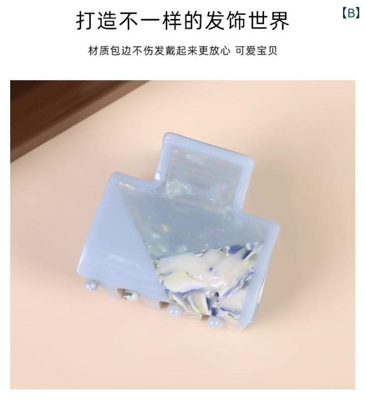 バンスクリップ レディース 春夏 アセテート素材 土星モチーフ フレンチ風 上品 エレガント デイリー オフィス 前髪 ハーフアップ 簡単アレンジ 軽量 おしゃれ ピンク ブルー ブラウンの商品画像 3