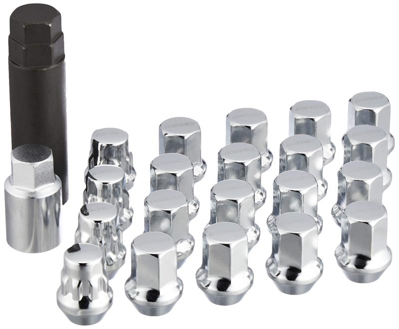 【RAYS(レイズ)】 17HEXロック&amp;ナットセット(5ホール用) M12×1.5 CP(メッキ) 74082000000CP