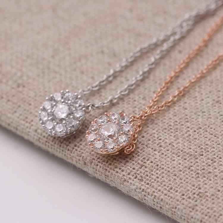 乐天商城 - ネックレス レディース 韓国風 シンプル 上品 ショート 鎖骨ネックレス ペンダント 万能 コーデしやすい 普段使い 通勤 高見え 銅 合金 電気メッキ 幾何学 丸 ゴールド シルバー