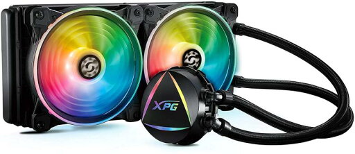 XPG LEVANTE 240 簡易水冷CPUクーラー ARGB 発光 120mmファン 2基搭載 XPG LEVANTE 240 簡易水冷CPUクーラー ARGB 発光 120mmファン 2基搭載