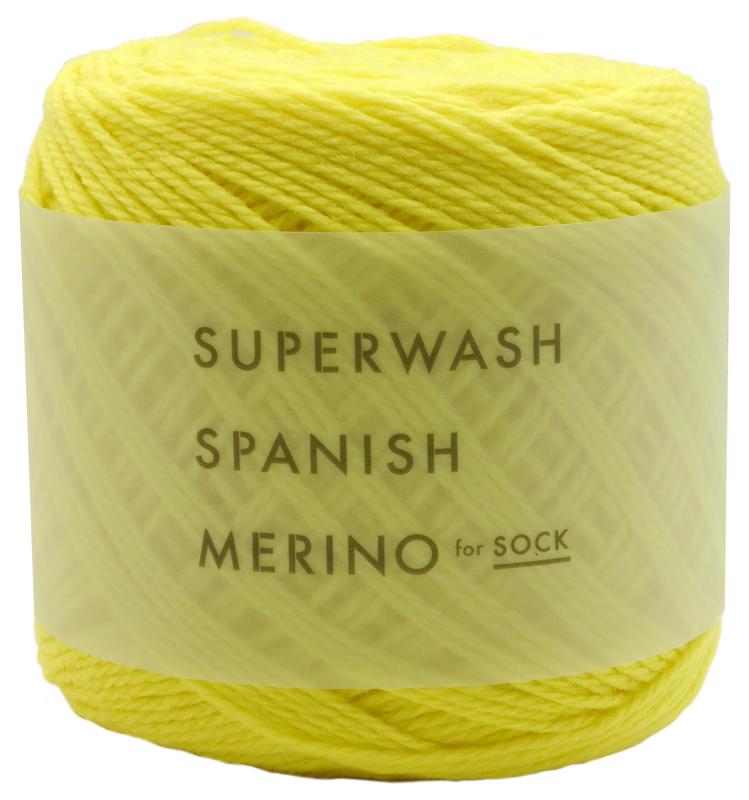 DARUMA 手編み毛糸 スーパーウォッシュスパニッシュメリノ 中細 COL. 108 ネオンイエロー 50g 約212m 6..