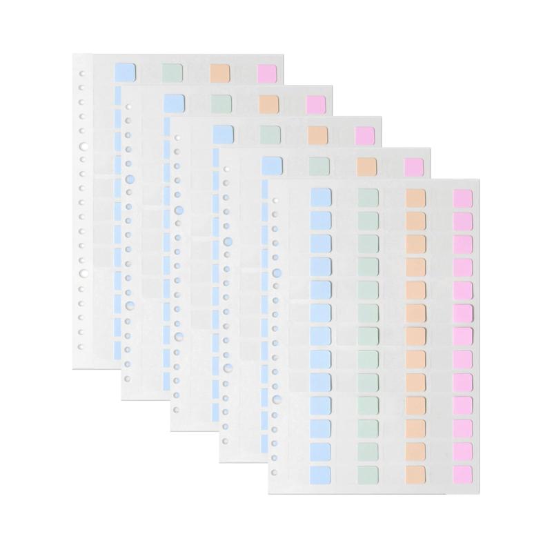 WIICOYK 付箋 インデックス シール 付箋 フィルム 見出し 細い 透明スリム 書ける 強粘着 キレイに剥がせ かわいい ふせん マルチカラー 事務用品 おもしろ 文房具 便利