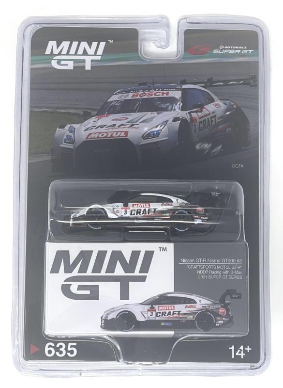TrueScale Miniatures MINI GT 1/64 ニッサン GT-R Nismo GT500 SUPER GTシリーズ 2021#3 NDDP Racing with B-Max 右ハンドル 日本 完成品