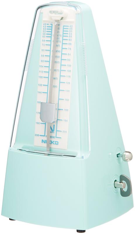 日工 メトロノーム スタンダード パールブルー 234テンポ:40~208回/分ビート:0、2、3、4、6拍子、ベル付き