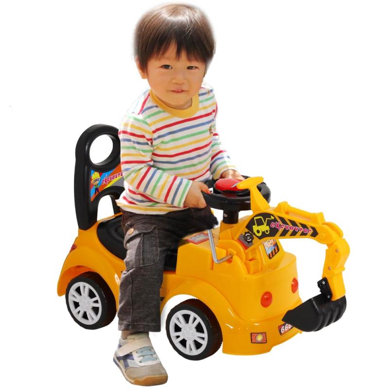 seathestars 乗用玩具 室内 屋外 乗物玩具 足けり ショベルカー 子供用 乗用カー 足こぎ クレーン アー..