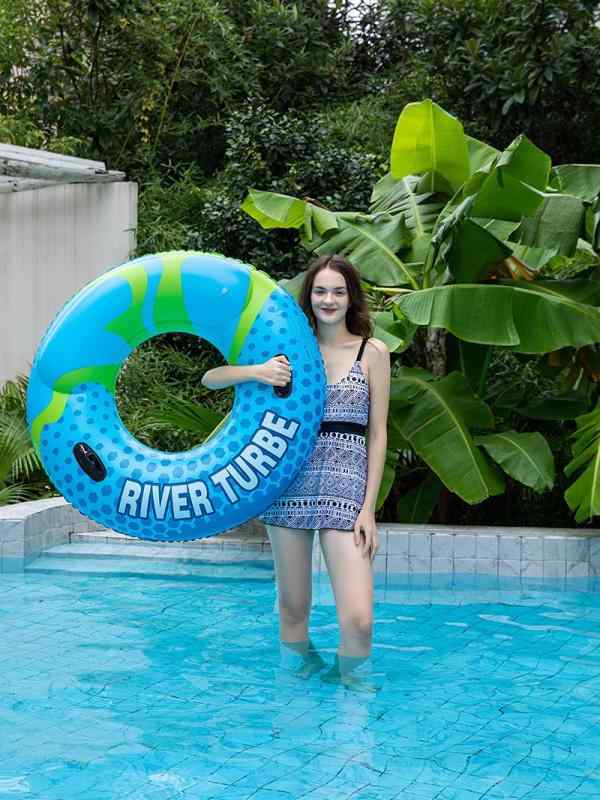 浮き輪 大人用 2気室 取っ手付き 厚手 滑り止め プール 川 ビーチ 海水浴 水遊び ...