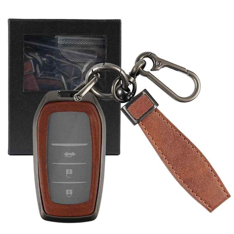 キーケース トヨタ専用 ランクル250 本革 キーホルダー付き 防水 傷防止 電波を妨げず ギフトボックス ..