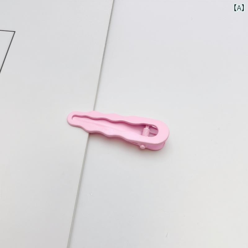 ヘアクリップ レディース 跡がつかない 前髪用 しずくモチーフ 波型 ダッカール や...