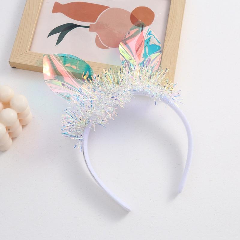 カチューシャ キッズ 光る うさ耳 キラキラ スパンコール LED 発光 子供用 ヘアアクセサリー クリスマス パーティー イベント コスプレ 仮装 グッズ 小道具 かわいい 女の子 男の子