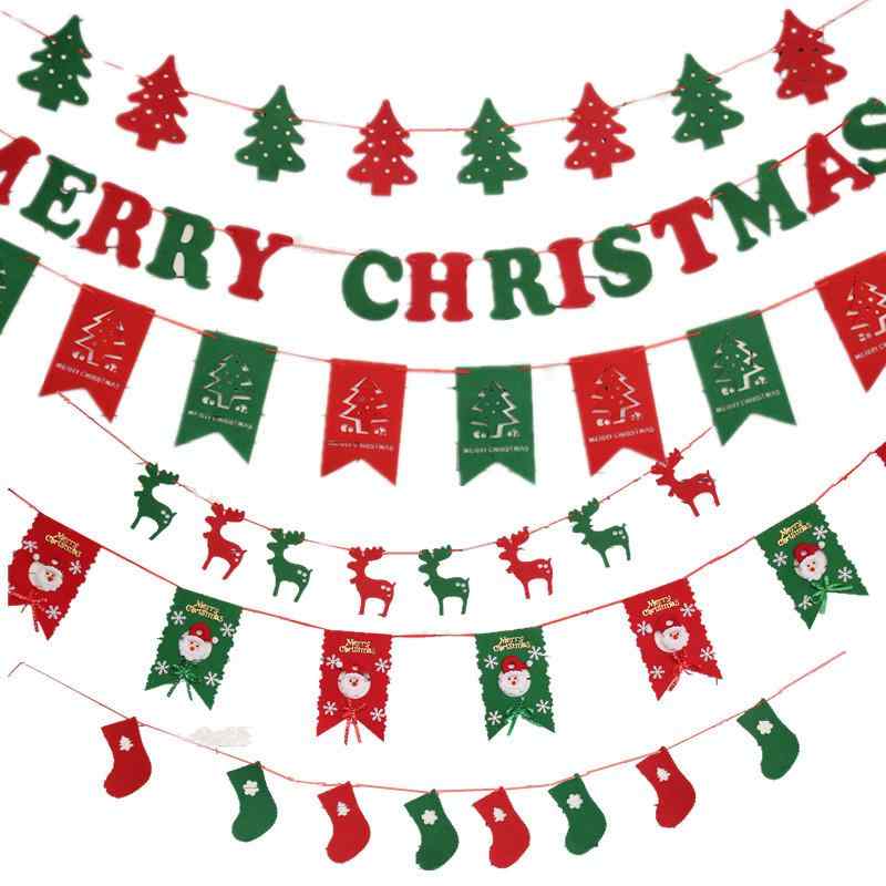 Ceremony, Events Services - クリスマス ガーランド アルファベット 英語 フラッグ 三角 波型 クリスマスツリー 吊り下げ バナー ペナント デコレーション 飾り パーティー イベント