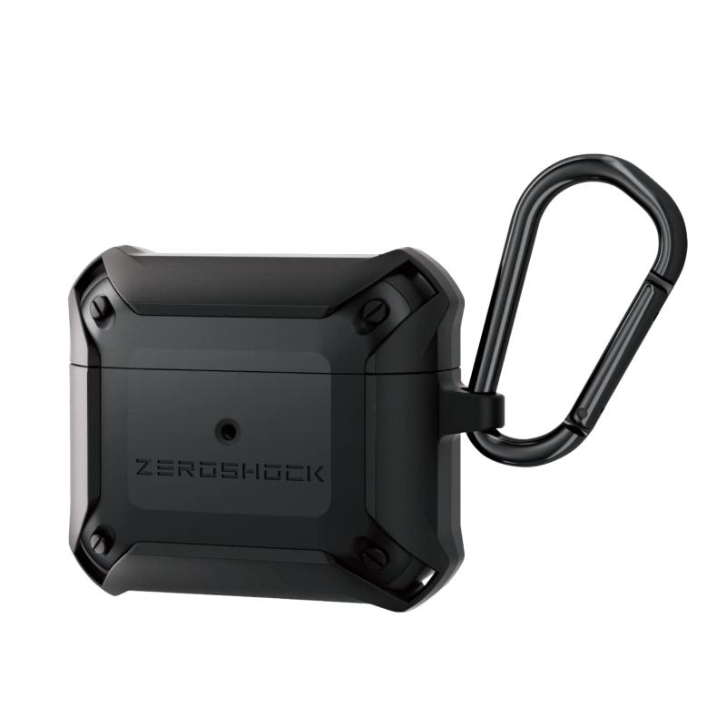 エレコム AirPods 第3世代 (2021年モデル) 対応 ZEROSHOCKケース カラビナ付き