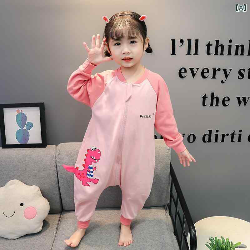 スリーパー ベビー キッズ 男の子 女の子 寝袋 天然コットン 足付き ファスナー式 ...