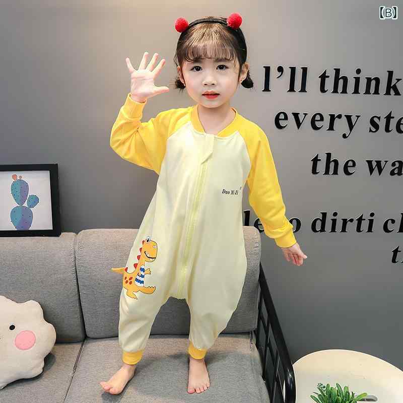 スリーパー ベビー キッズ 男の子 女の子 寝袋 天然コットン 足付き ファスナー式 ...