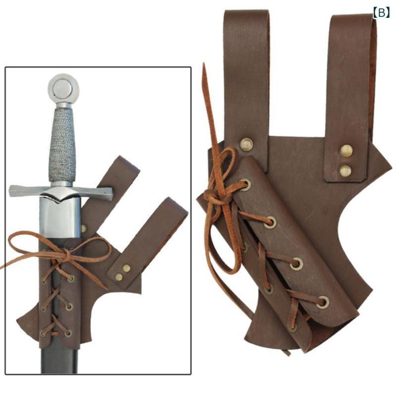 Thanh Kiếm Giá Đỡ Da Viking Thời Trung Cổ Thời Kỳ Phục Hưng Phương Tây Retro Trang Phục Hóa Trang Sân Khấu Trang Phục Sự Kiện Giả Tưởng Nâu Đen - 3