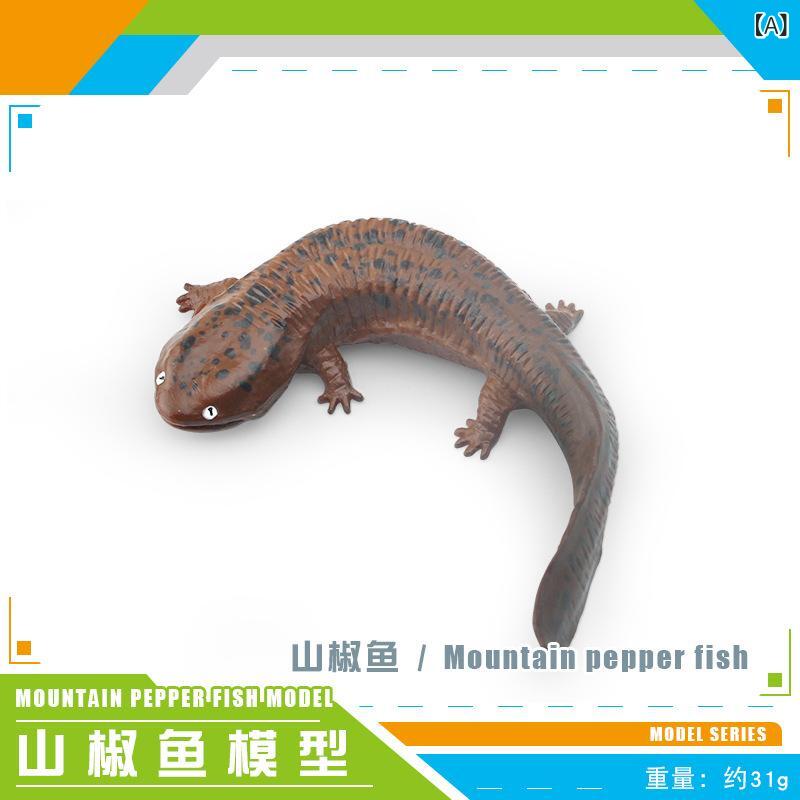 bloomelierの動物フィギュア 子供 オオサンショウウオ 大サンショウウオ 生きている化石 両生類 水生生物 PVC製 リアル 精巧なつくり 細部再現 知育 学習用 観察 ディスプレイ 置物 コレクション｜アングル2