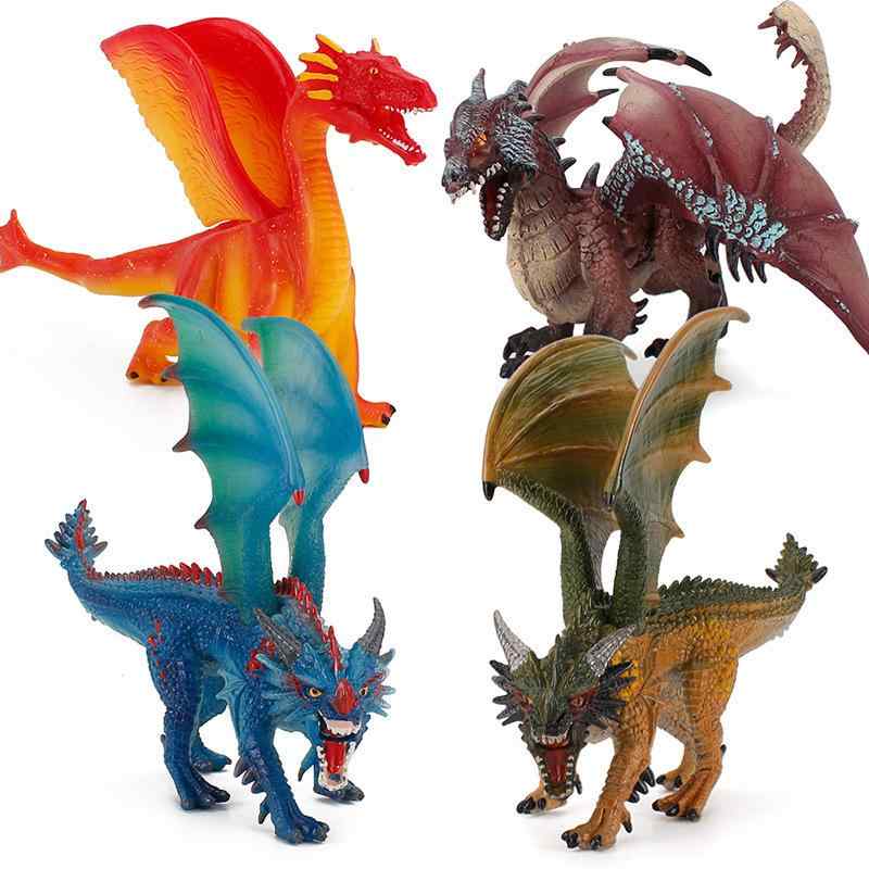 乐天商城 - フィギュア キッズ 恐竜 おもちゃ 溶岩ドラゴン バトルドラゴン シードラゴン 魔獣 火炎ドラゴン 中実 ソリッド PVC製 リアル オブジェ 置物