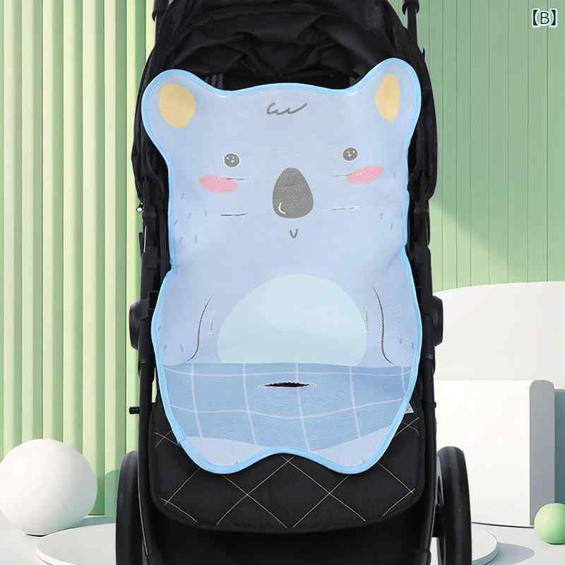 bloomelierのベビーカーシート ベビー 子供 接触冷感 ひんやり 涼しい 涼感マット ベビーカー チャイルドシート ベビーチェア ダイニングチェア 兼用 汎用 アニマル柄 春夏 快適 通気性 敷きパッド｜アングル3