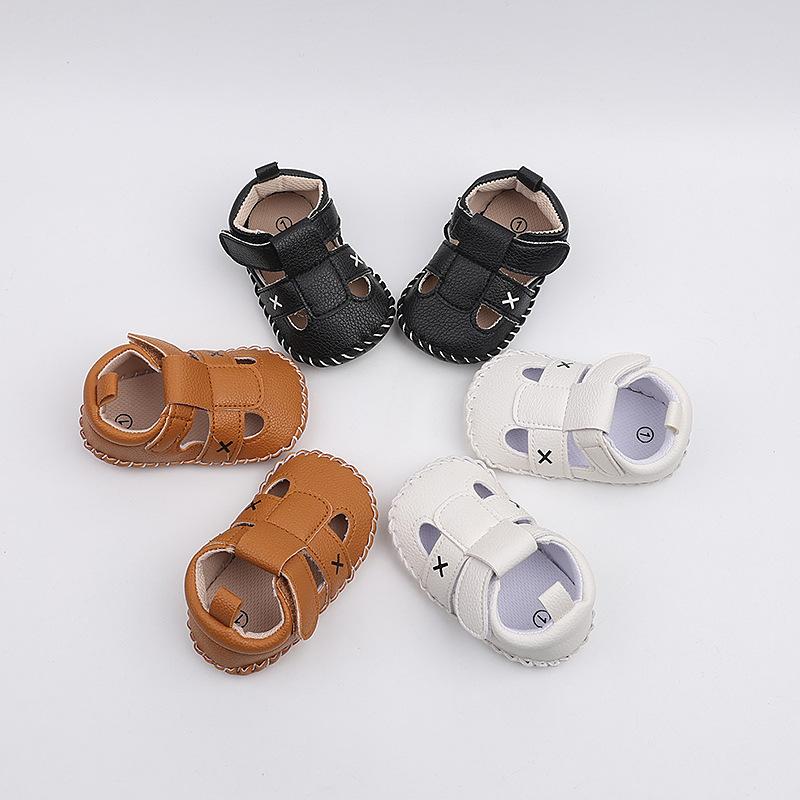 Shoes - ベビーシューズ 男の子 女の子 赤ちゃん 幼児 サンダル 夏用 0歳 1歳 6ヶ月 9ヶ月 つま先保護 ファーストシューズ よちよち歩き 通気性 蒸れにくい 脱げにくい 滑り止め 軽量 合皮 マジックテープ