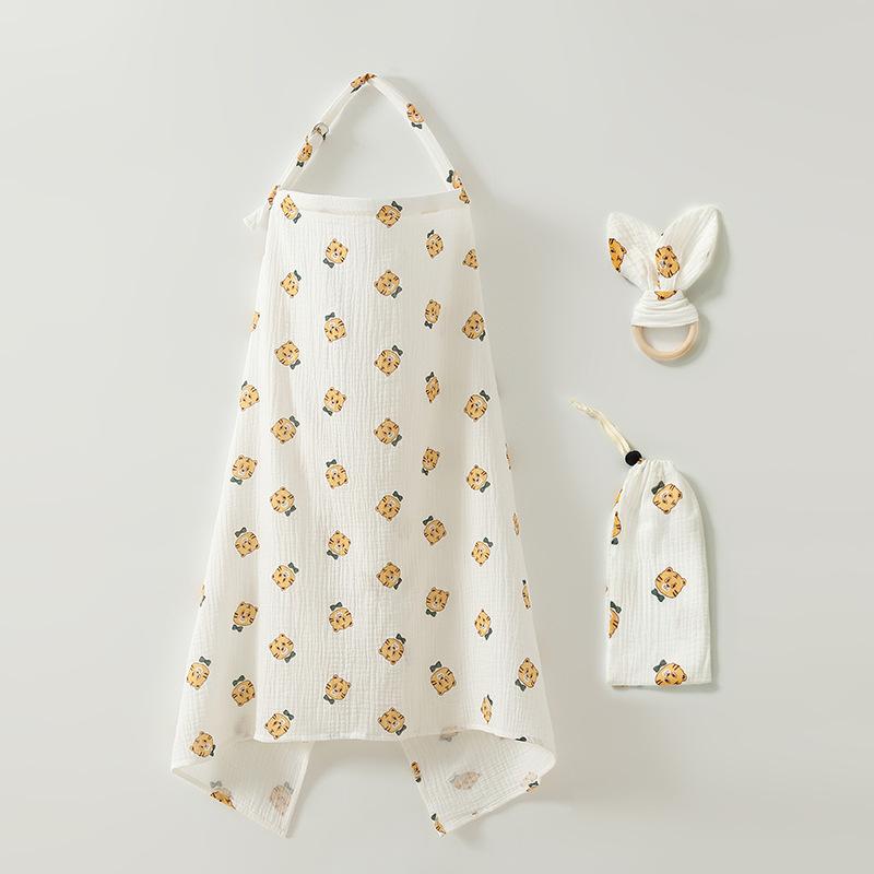 授乳ケープ ママ 夏用 春夏 薄手 軽量 純綿 コットン 産後 お出かけ 外出 目隠し 日よけ ポンチョ ストール ショール 大判 ゆったり 通気性 吸湿速乾 紐付き 調整可能 ベビーカーカバー