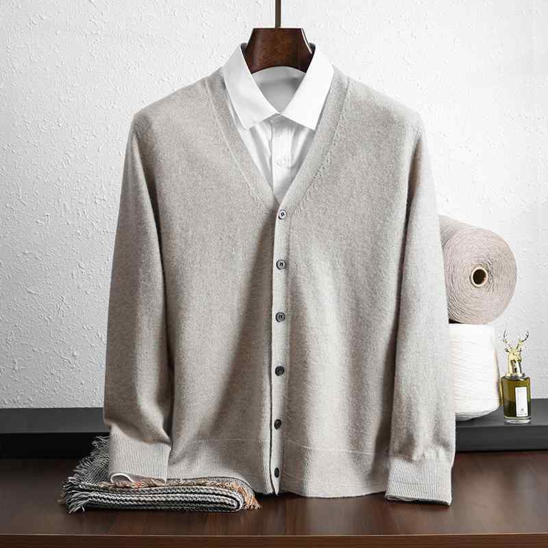 Rakuten - ニット メンズ 秋冬 厚手 暖かい カシミヤ混 クルーネック 丸首 プルオーバー セーター ベーシック 定番 ゆったり カジュアル ビジネス 通勤 オフィス 普段使い