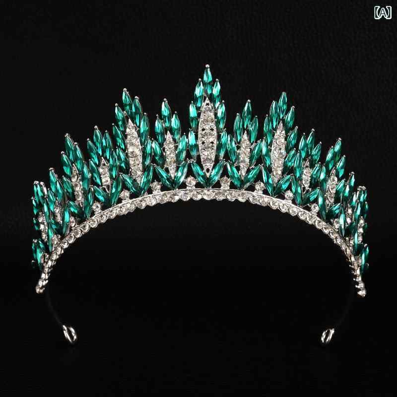 ティアラ レディース プリンセス クラウン ラインストーン 高級感 花モチーフ シルバー メッキ 白水晶 ヘアアクセサリー 誕生日 結婚式