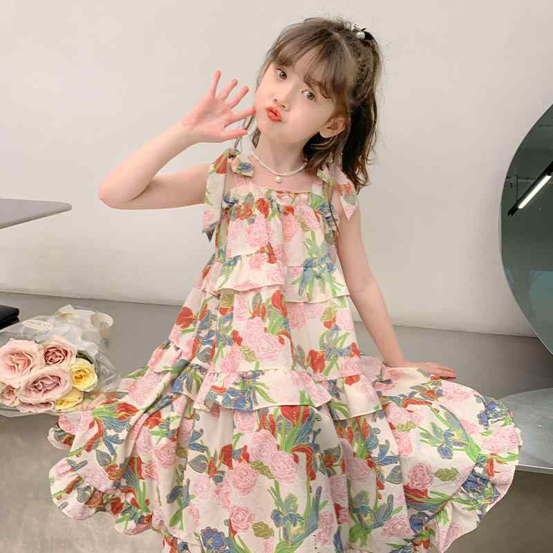 ワンピース 女の子 ジュニア 夏 キャミソール おしゃれ かわいい 小花柄 プリンセ...