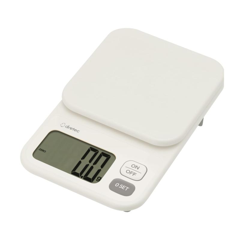 デジタルはかり デジタルスケール 計量器 最大2kg .1g単位 .3〜3gまで 大画面表示 パン お菓子作り・最大2kgまで計量可能なデジタルスケール・.1g単位で計量（.3〜3gまで）・パンやお菓子作りなどの計量に対応・コンパクトサイズ・大きな数字で見やすい大画面表示