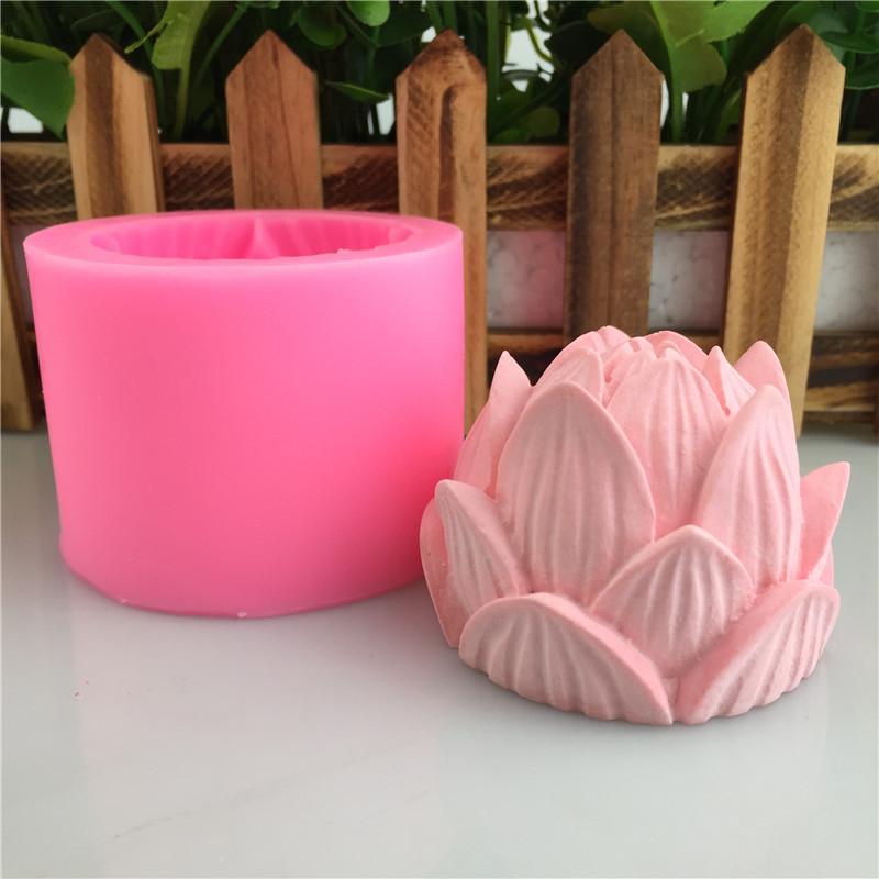 ケーキ型 シリコンモールド DIY 大型 3D 蓮の花 デザイン 手作り フォンダン チョコレート お菓子 シュガークラフト 製菓道具