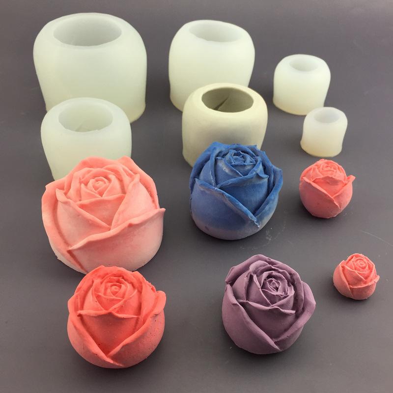 シリコンモールド DIY バラ 立体フラワー フォンダン ムース ケーキ デコレーション 手作り石鹸 キャンドル レジン 石膏クラフト オーブン対応 繰り返し使える 製菓道具