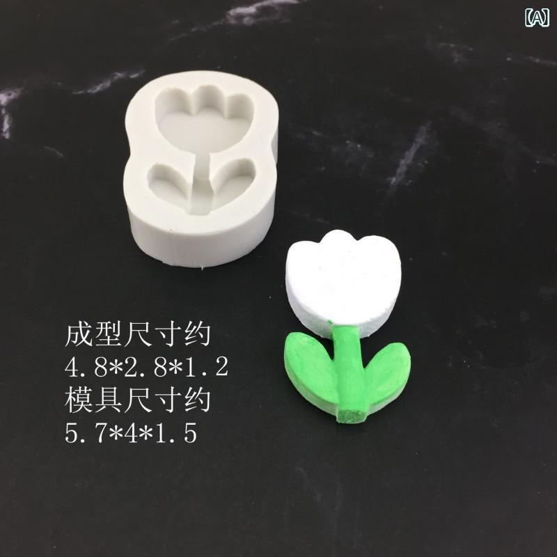 製菓用品 手作りケーキ チューリップ型 シリコンモールド チョコレート フォンダン...
