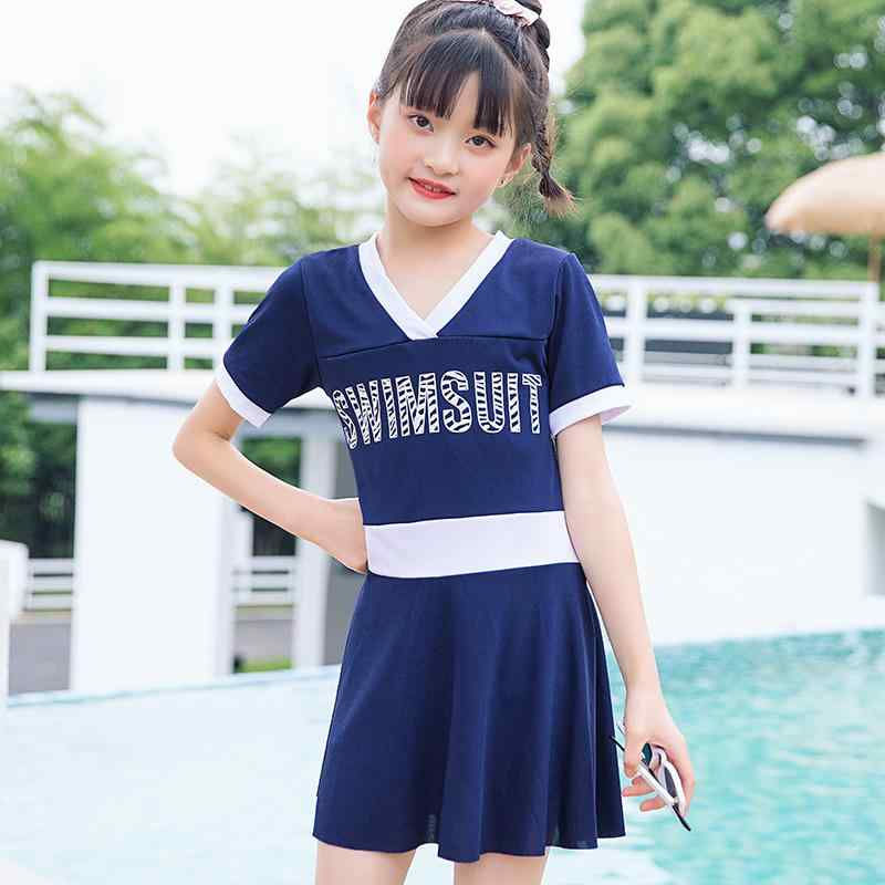 乐天商城 - 水着 女の子 子供 キッズ ジュニア スイムウェア オールインワン ボクサーパンツ型 プール 海水浴 温泉 ビーチ リゾート スクール水着