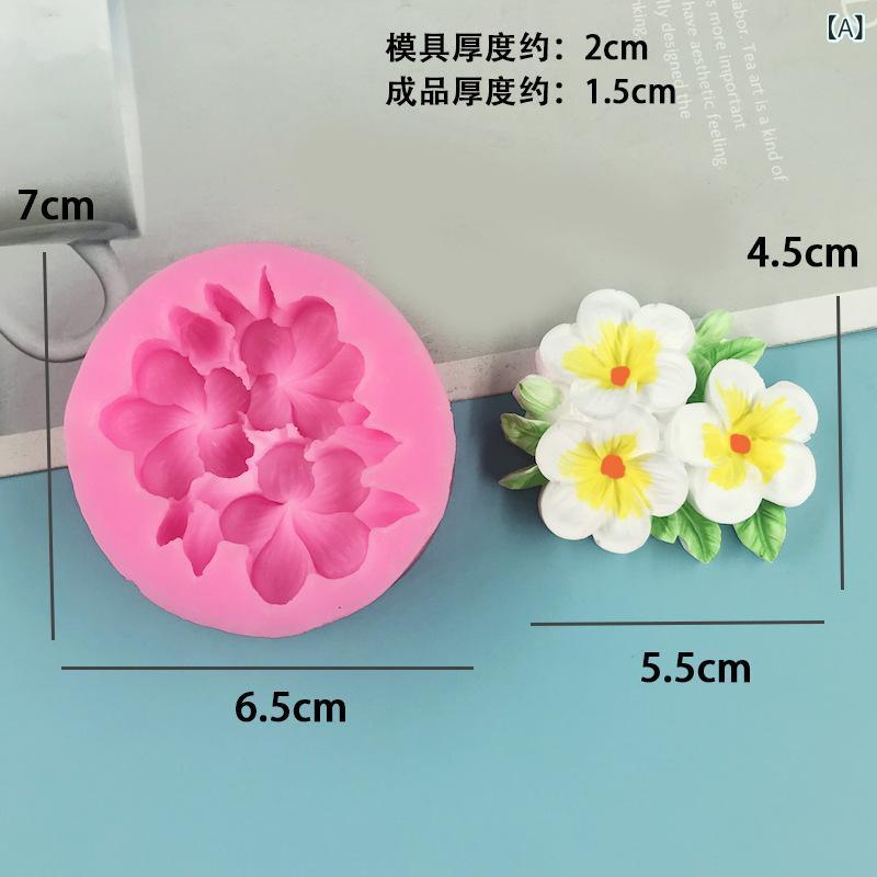 ケーキ型 シリコン製 プルメリア クチナシ アジサイ バラ などの花柄 ゼリー ムー...