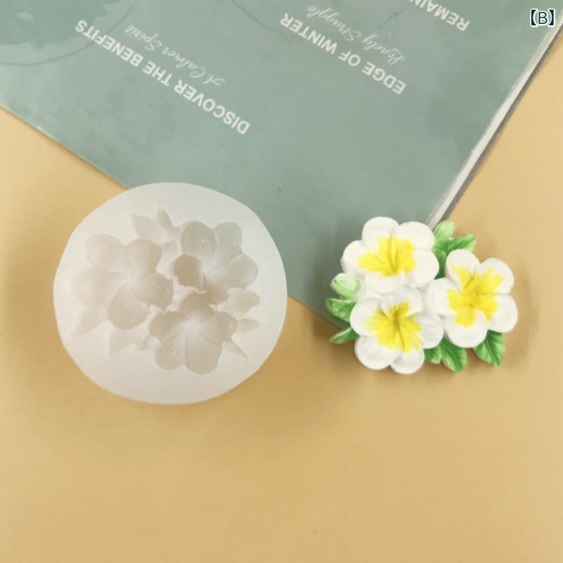 ケーキ型 シリコン製 プルメリア クチナシ アジサイ バラ などの花柄 ゼリー ムー...