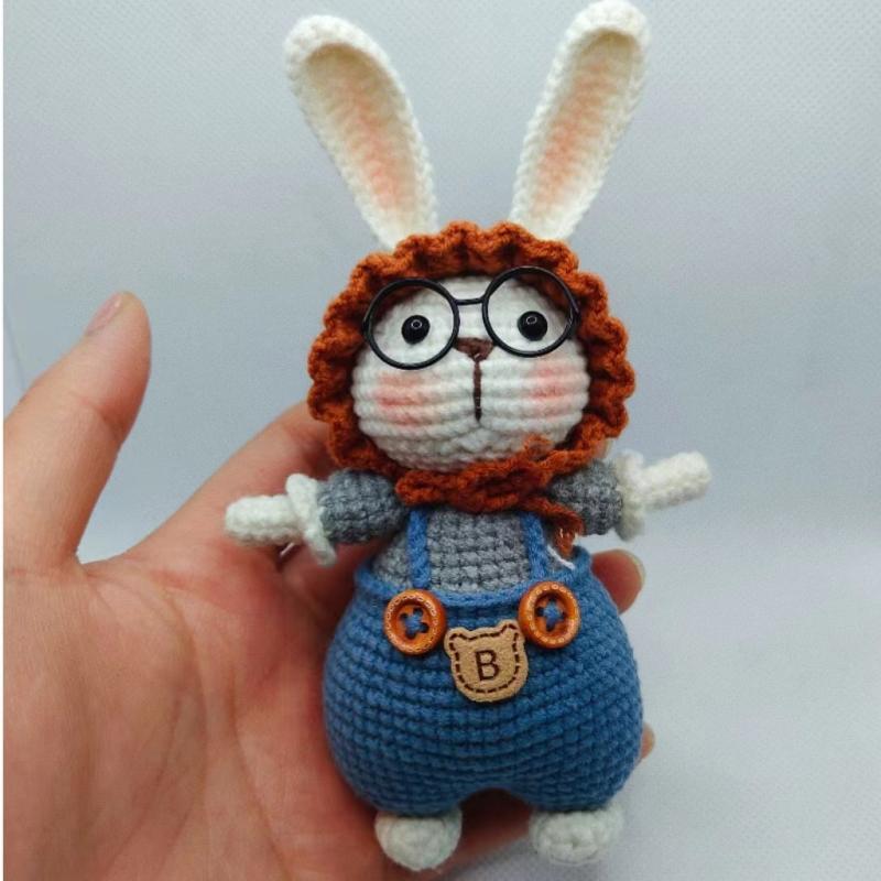 アクセサリー レディース 春夏 手編み うさぎ マスコット ふわふわ かわいい ニット かぎ針編み 立体 バッグチャーム キーホルダー お..