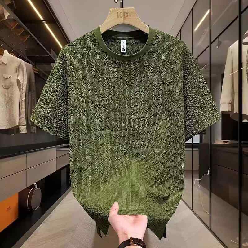 Rakuten - Tシャツ メンズ 夏物 高級感風合い生地 クルーネック 半袖 スリムフィットデザイン 薄手 抗菌防臭加工 通気性抜群 デイリーユース