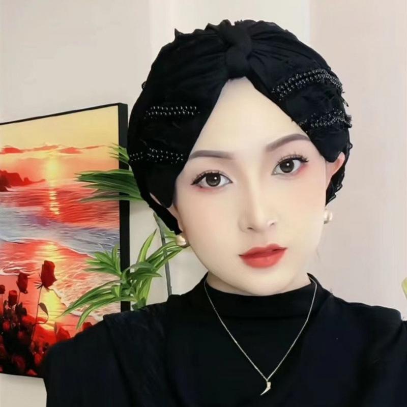 ヘッドスカーフ レディース おしゃれ 立体感 ファッション 民族風 ターバン 帽子 小顔効果 ジャガード織り 幾何学柄 刺繍